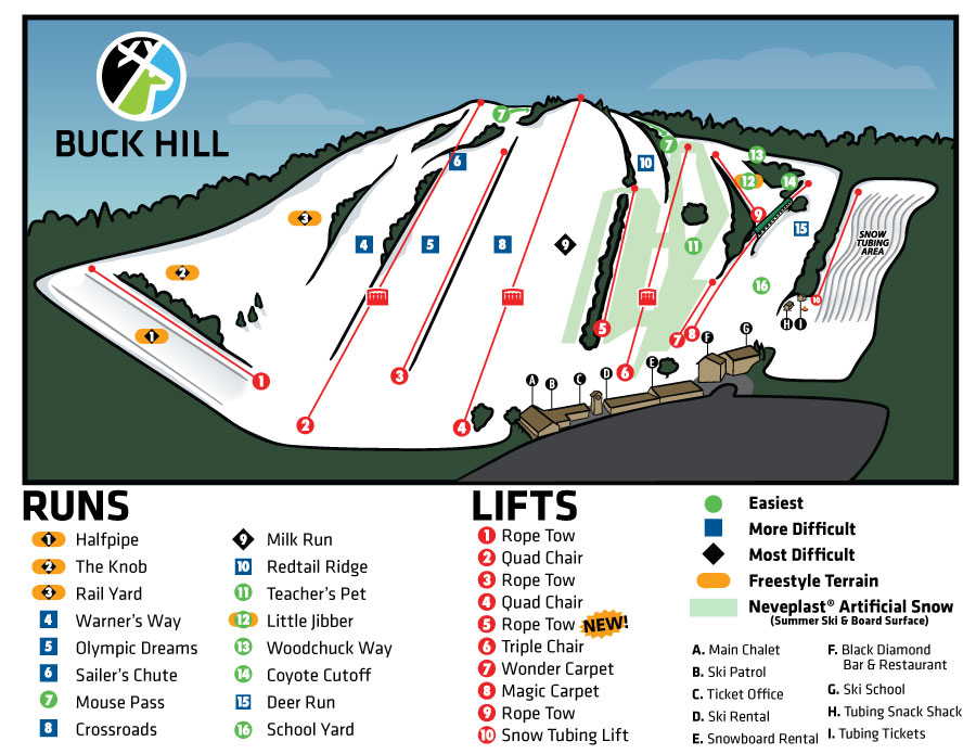Buck Hill Trail Map