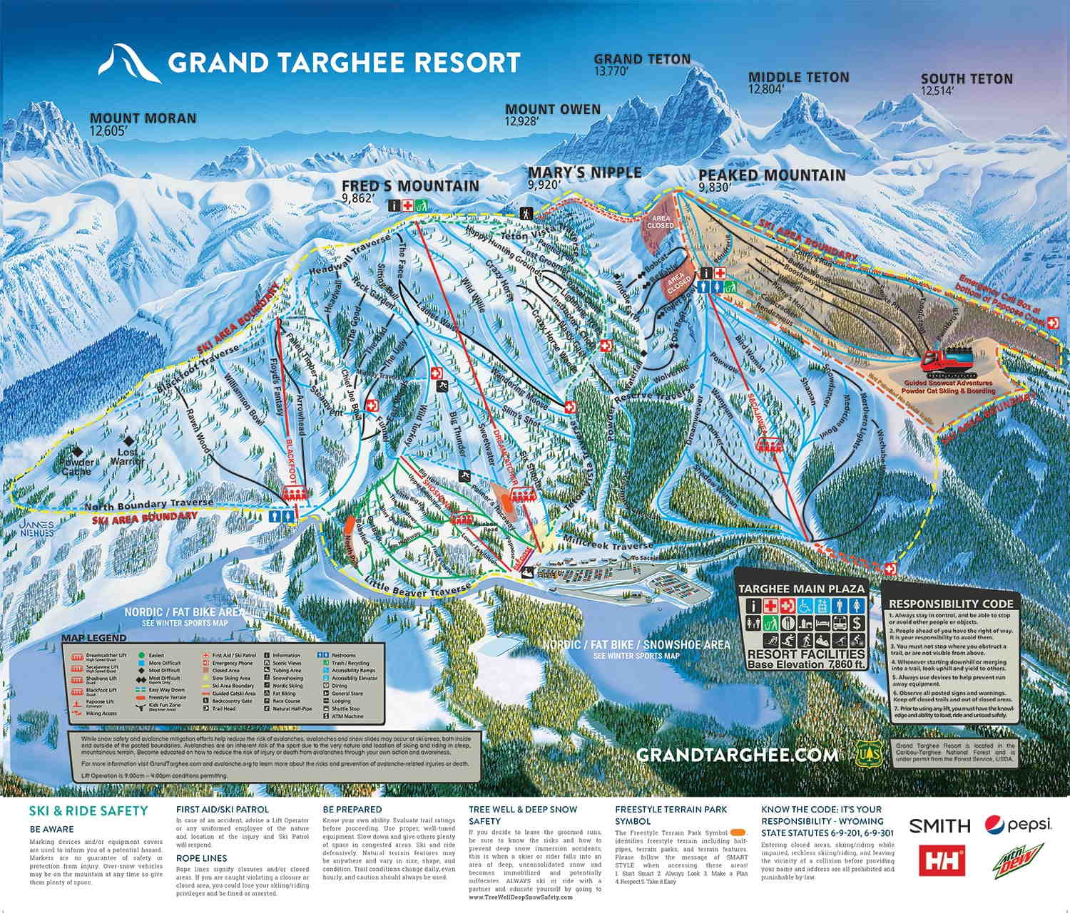 Grand Targhee Trail Map
