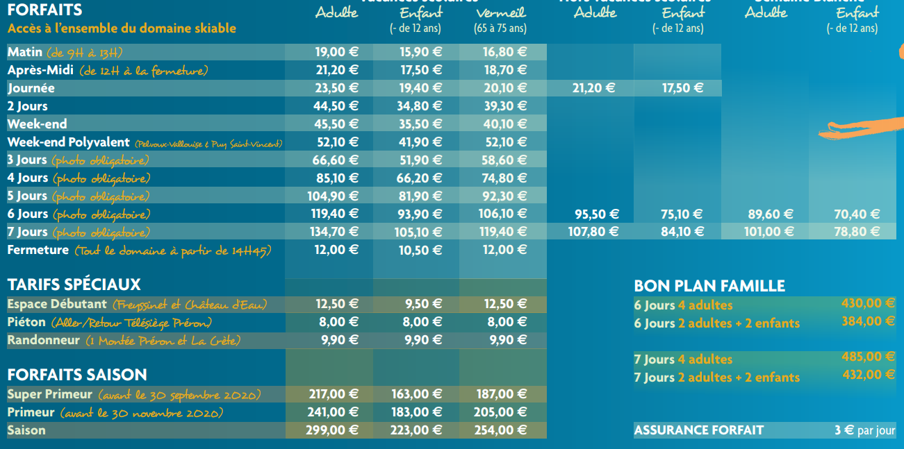 Pelvoux Forfait