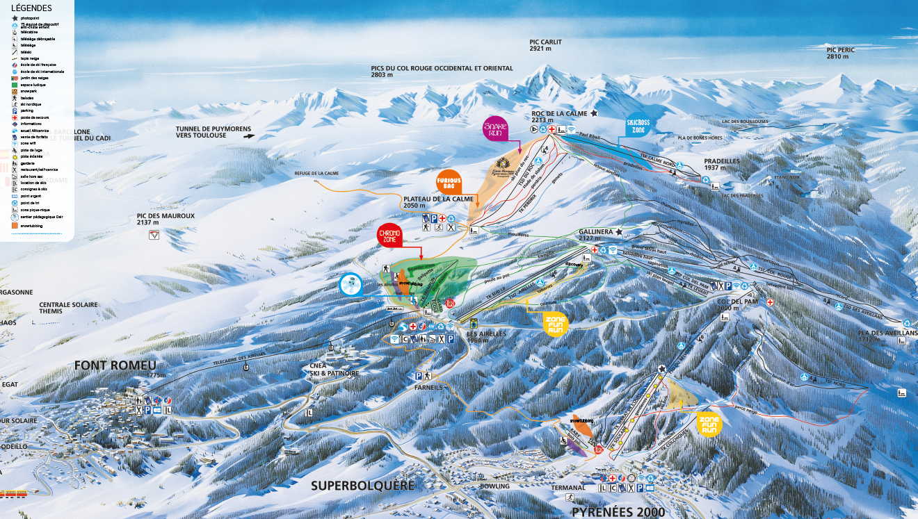 Plan de Pistes à Font Romeu