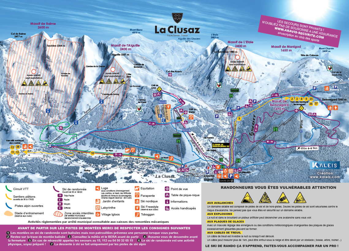 Plan de Pistes à La Clusaz