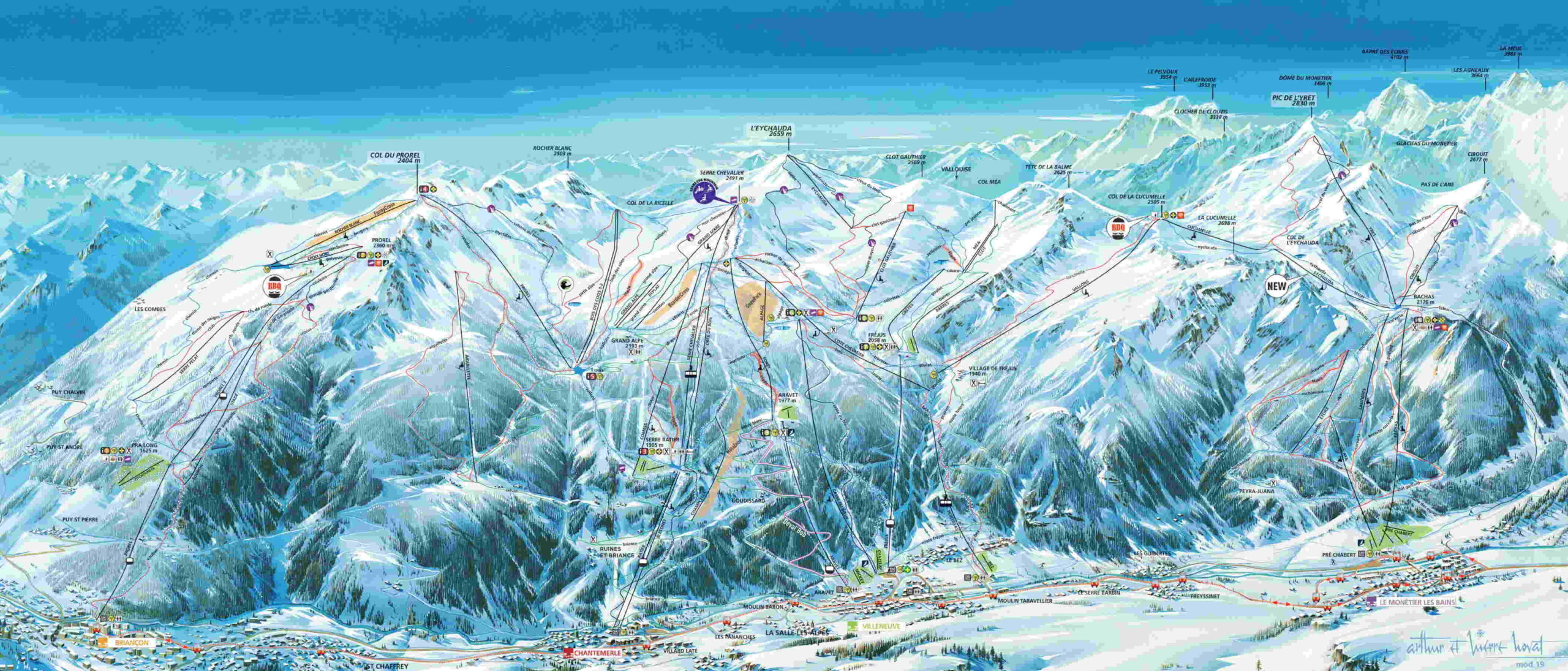 Plan de Pistes à Serre Chevalier