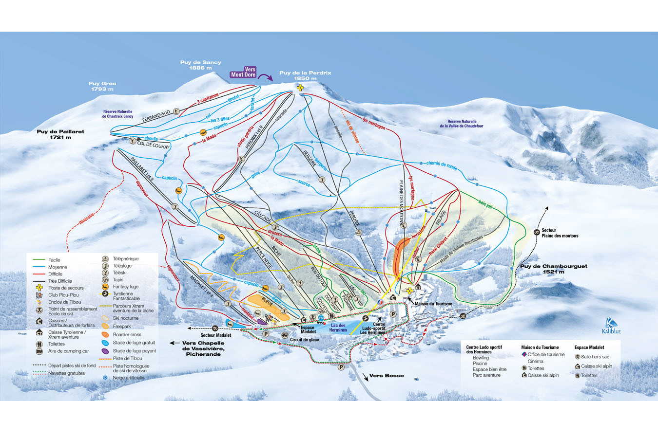 Plan de Pistes à Super Besse
