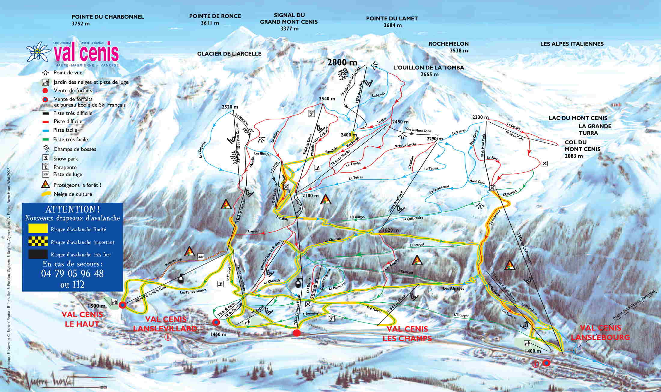 Plan de Pistes à Val Cenis
