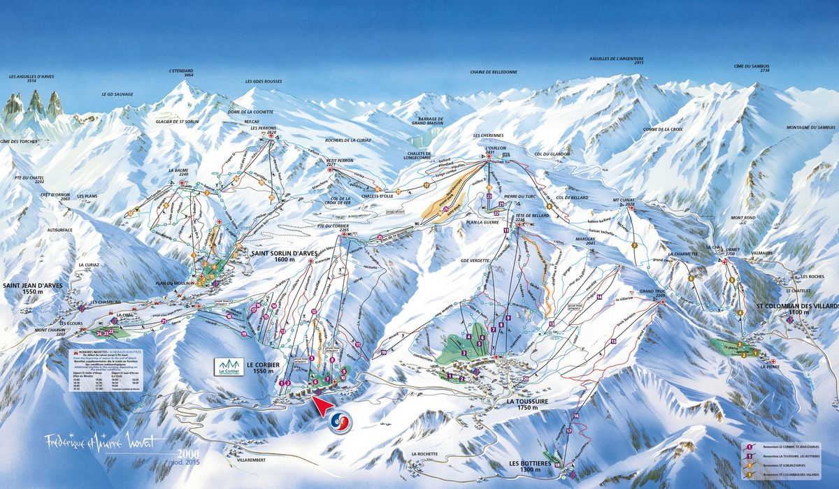 Plan de Pistes au Corbier