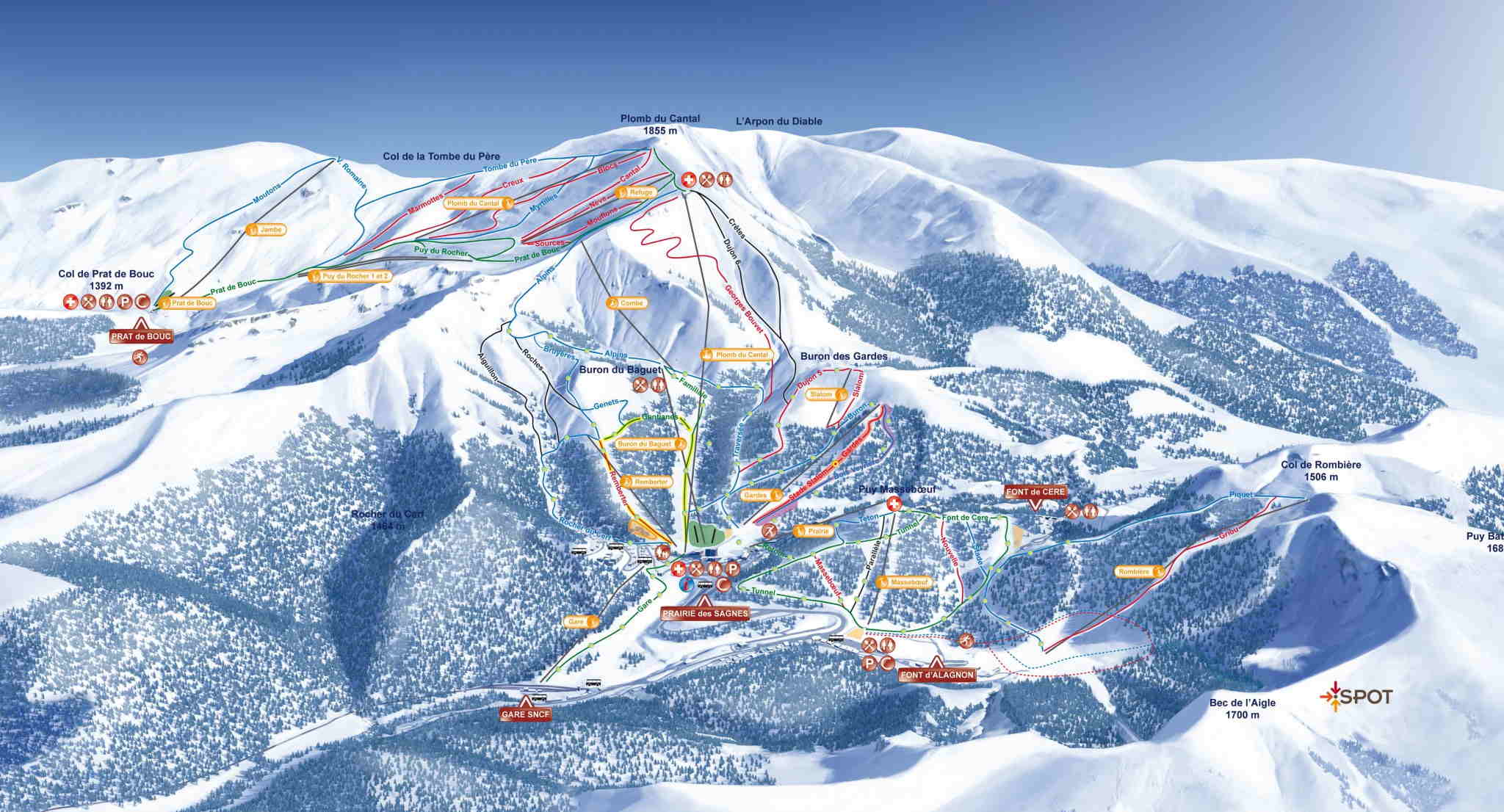 Plan de Pistes au Lioran