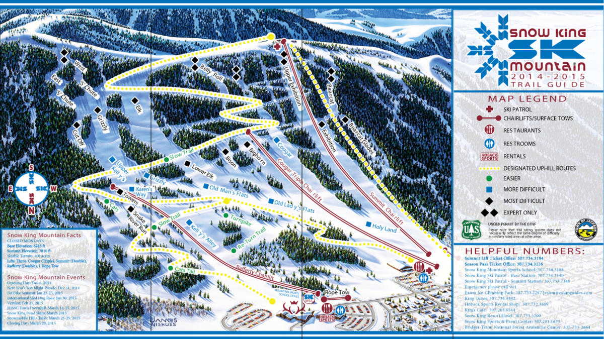 Snow King Mountain Trail Map