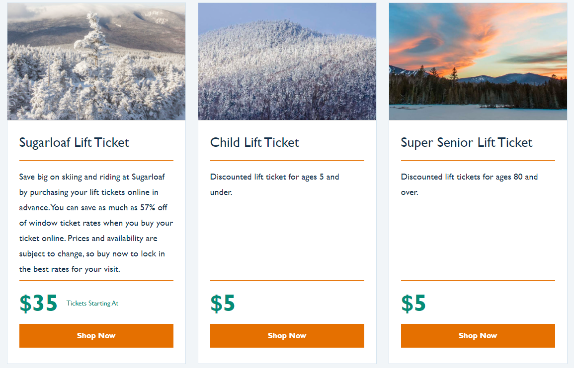 Sugarloaf Ski Pass